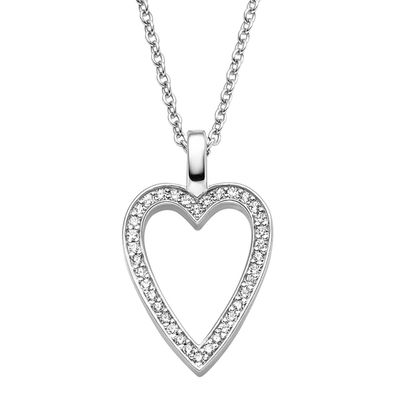 Viventy Schmuck Damen-Collier Sterlingsilber 925 Herz Zirkonia 788822
