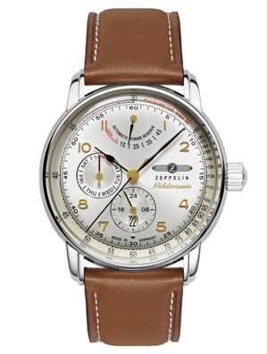 Zeppelin Herrenuhr Méditerranée Automatik Gangreserve Braun 9690-1