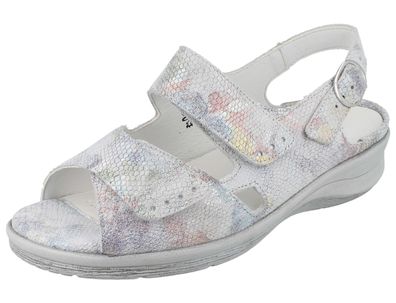Waldläufer M-Merle Damen Sandale multi silber Nubukleder