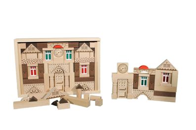 Holzspielzeug Baukasten Noblesse 82 BxHxT 28,5x20x5cm NEU Holzbaukasten