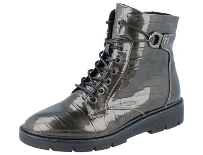 S. OLIVER 25240-25-225 Stiefelette grey croco