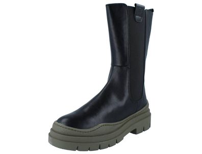 S. OLIVER Damen Biker Boots schwarz Kunstleder