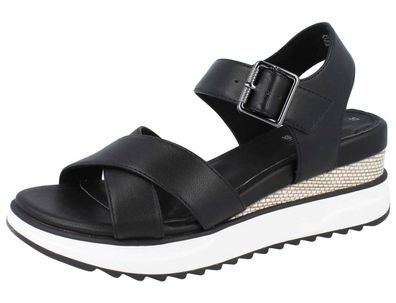 S. OLIVER Damen Sandalette schwarz Textil