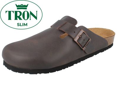 TRON Escalet slim Damen Herren Tieffußbett Clog beige Nubukleder