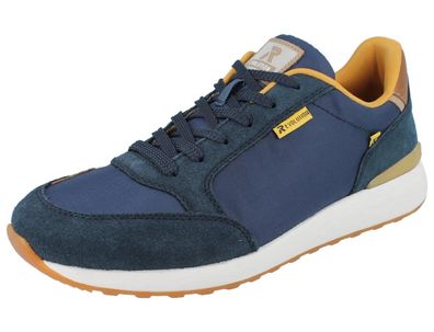 RIEKER Herren Sneaker blau Textil Leder