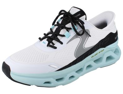 Skechers Slip-ins Herren Schlupfsneaker weiß hellblau Mesh