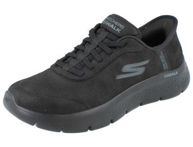 Skechers Slip-ins Damen Schlupfsneaker schwarz black Textil