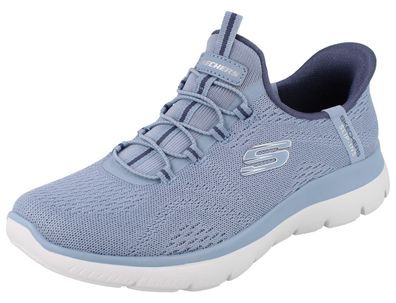 Skechers Slip-Ins Summits Damen Schlupfsneaker hellblau Textil vegan