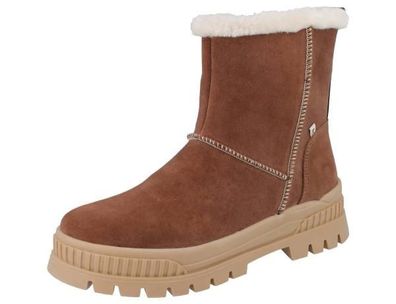 RIEKER Damen Stiefelette zimtbraun Nubukleder