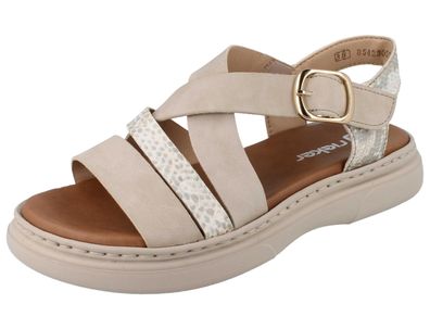 RIEKER V3063-62 Damen Sandalette beige Lederimitat