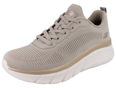 Skechers Bobs Flex Flying Damen Sneaker beige gold Textil vegan