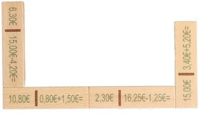 Lernspielzeug Rechendomino Euro BxHxT 20x16,5x3cm NEU Spielzeug Lernen Rechnen