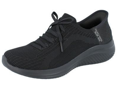Skechers Slip-ins Ultra Flex 3.0 Damen Slipper schwarz Textil vegan