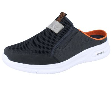 RIEKER Herren Clogs blau Textil