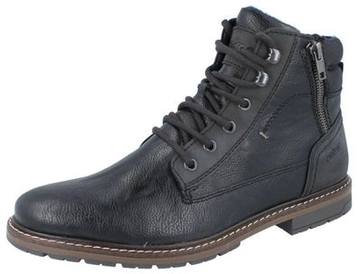 RIEKER Herren Biker Boots schwarz Kunstleder