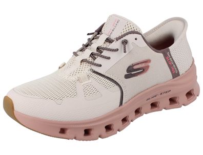 Skechers Slip-ins Damen Schlupfsneaker beige rosa Mesh