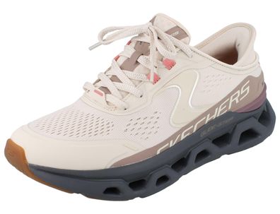 Skechers Slip-ins Damen Schlupfsneaker beige grau Mesh