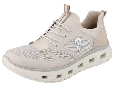RIEKER Damen Slipper beige Textil vegan