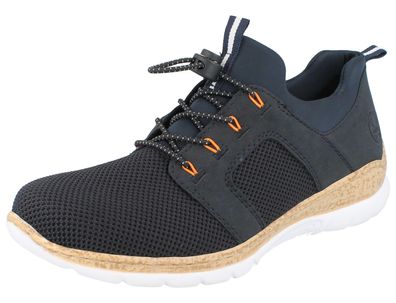 RIEKER Damen Schlupf Sneaker pazifik blau Mesh