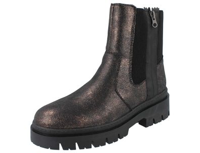 RIEKER Damen Chelsea Boots bronze Kunstleder