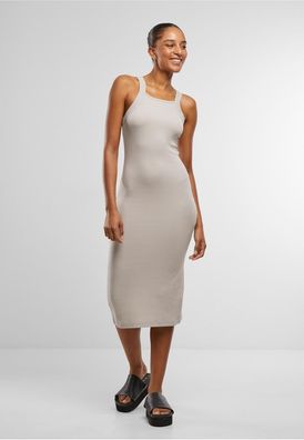 Urban Classics Damen Kleid Ladies Midi Rib Jersey Dress TB7526