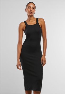 Urban Classics Damen Kleid Ladies Midi Rib Jersey Dress TB7526