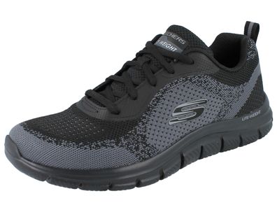 Skechers Herren Sneaker schwarz grau Textil