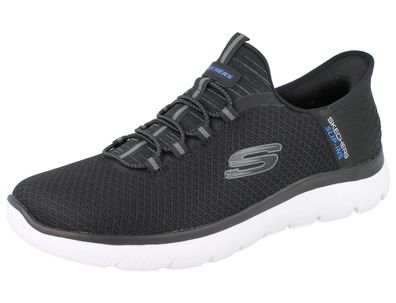 Skechers Slip-ins Herren Schlupfsneaker schwarz Textil vegan