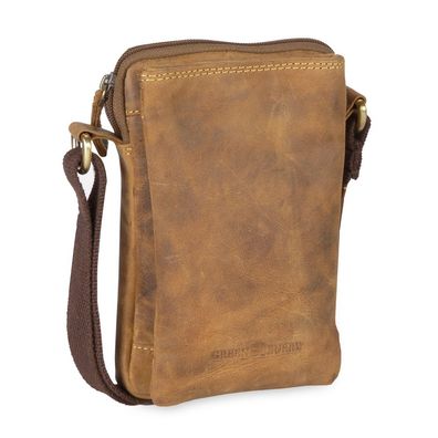 Greenburry Vintage Mobil-Shoulderbag 1553, braun, Unisex
