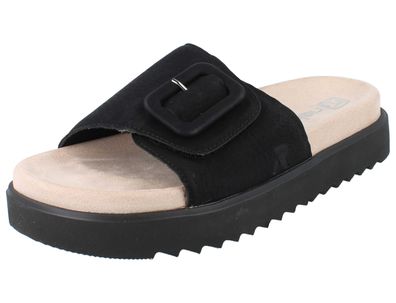 RIEKER V5650-00 Damen Pantolette schwarz Kunstleder