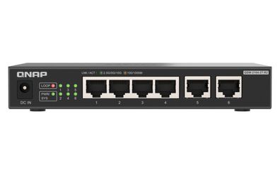 QNAP QSW-2104-2T-R2, Unmanaged, 10G Ethernet (100/1000/10000), Desktop