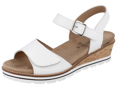 LONGO Damen Sandale weiß Glattleder
