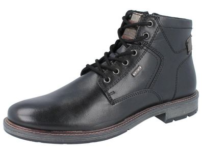 LONGO Tex Herren Schnürstiefel schwarz Glattleder Tex