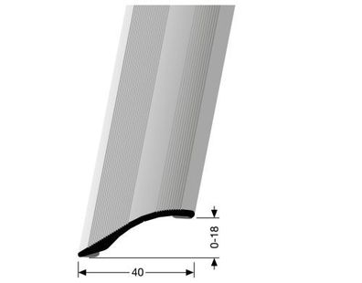 Parkettfreund Anpass- und Rampenprofil PF 247 SK 100cm 40x0-18mm Alu elox