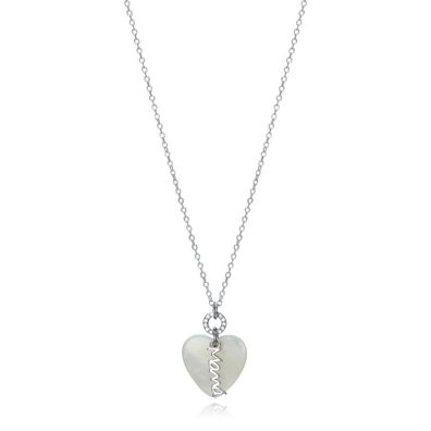Romantischer silberner Mutter-Halskette Dia Madre 13055C000-90 mit Kette und Anhänger