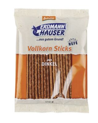 3x ErdmannHAUSER Getreideprodukte GmbH demeter Dinkel-Vollkornsticks 100g