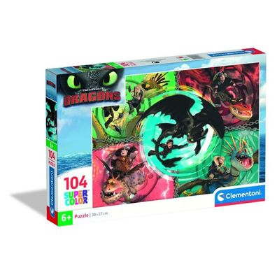 Clementoni Wie trainiere ich meinen Drachen? Puzzle 104-teilig