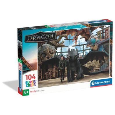 Clementoni Wie trainiere ich deinen Drachen? Puzzle 104-teilig