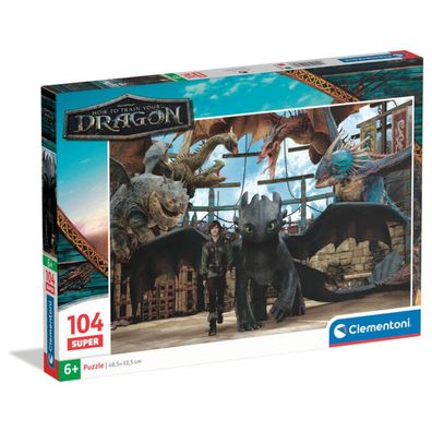 Clementoni Wie trainiere ich deinen Drachen? Puzzle 104-teilig