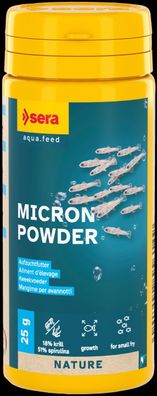 Sera Micron Powder 50ml - Aufzuchtfutter für Fische, Amphibien, Artemia-Nauplien