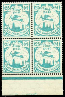 DANZIG 1923 Nr 133Y postfrisch Viererblock URA X4CF796
