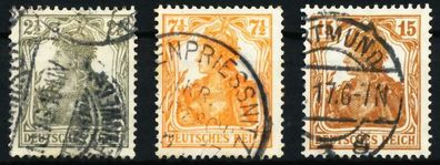 D-REICH K A Nr 98-100 zentrisch gestempelt X687122