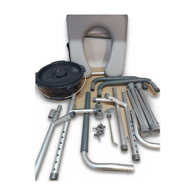 VEVOR Toilettenstuhl Nachtstuhl 7-stufig höhenverstellbar 5,8L Eimer 158kg