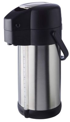 APS Premium Pump-Isolierkanne 3 L Edelstahl doppelwandig Féllstandsanzeige