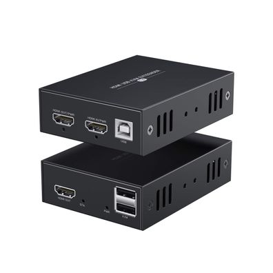Pwaytek HDMI KVM USB Extender 50m 1080p éber Cat5e/6 Ethernet Schwarz