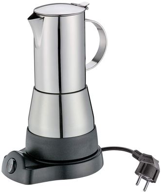 Cilio AIDA Espressokocher elektrisch 6 Tassen 360Â°-Kontakt Edelstahl 480 W