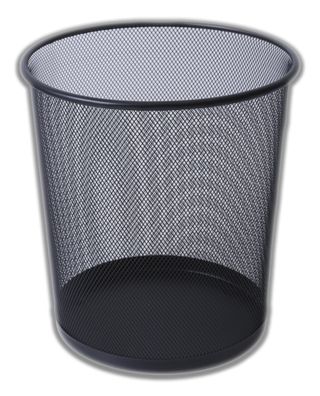 IPEA Papierkorb Drahtgeflecht 26 x 23 cm Metall Mélleimer Béro Schwarz