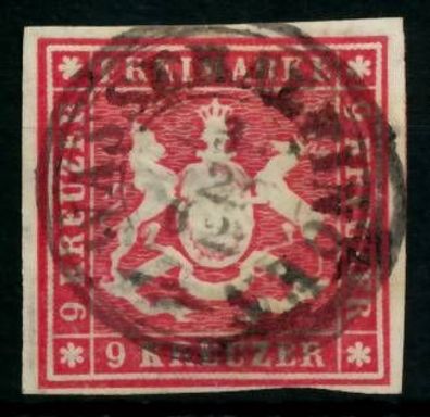 Württemberg Ausgabe VON 1859 Nr 14a zentrisch gestempelt X6BBB96
