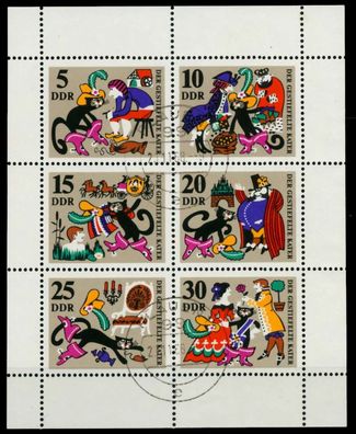 DDR BLOCK Kleinbogen Nr 1426-1431 gestempelt Kleinbg X73C93A