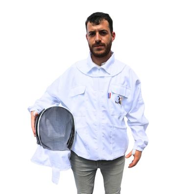 Best Bee Imkerjacke Gr. M Baumwolle mit abnehmbarer Kapuze und Taschen